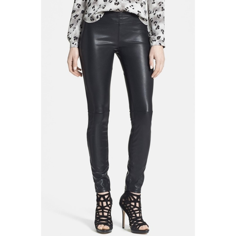 Blank NYC Faux Leather Black Skinny Pants Size 29